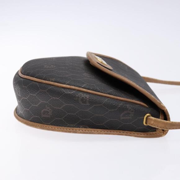 DIOR Honeycomb Canvas Shoulder Bag Pvc Black Gold - Picture 4 of 12